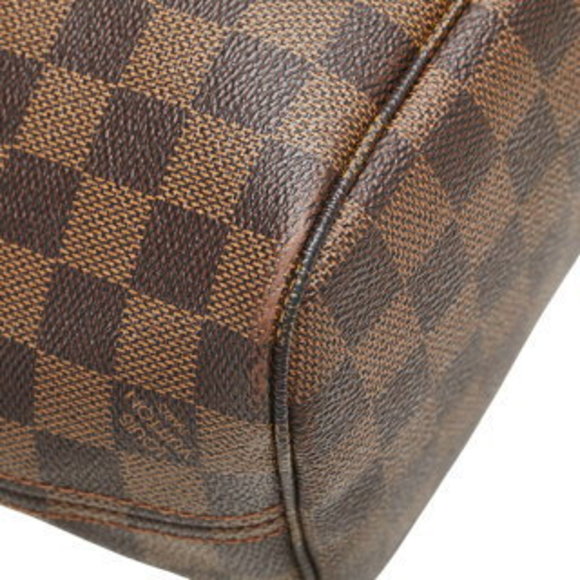 Louis Vuitton Damier Neverfull PM Handbag Tote Bag Brown Leather - Picture 7 of 8